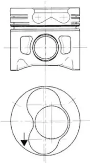 94427710 Поршень VW 79,76 +0.25 1-2 цмліндри KOLBENSCHMIDT підбір по vin на Brocar