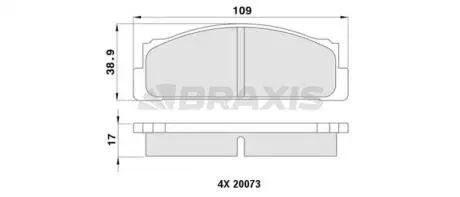 AA0401 Гальмівні колодки комплект BRAXIS підбір по vin на Brocar