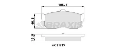 AA0310 Гальмівні колодки комплект BRAXIS подбор по vin на Brocar