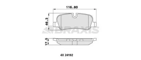 AA0216 Гальмівні колодки комплект BRAXIS підбір по vin на Brocar