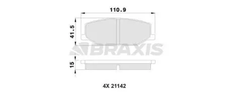 AA0121 Гальмівні колодки комплект BRAXIS підбір по vin на Brocar