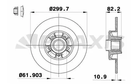 AD1050 Диск гальмівний BRAXIS підбір по vin на Brocar