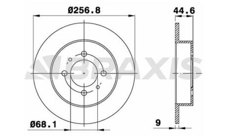 AE0582 Диск гальмівний BRAXIS підбір по vin на Brocar