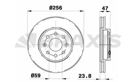 AE0775 Диск гальмівний BRAXIS підбір по vin на Brocar