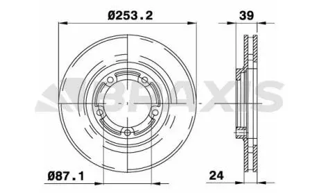 AE0754 Диск гальмівний BRAXIS підбір по vin на Brocar