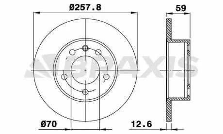 AE0732 Диск гальмівний BRAXIS підбір по vin на Brocar