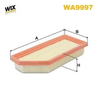WA9997 Фільтр повітряний WIX FILTERS підбір по vin на Brocar