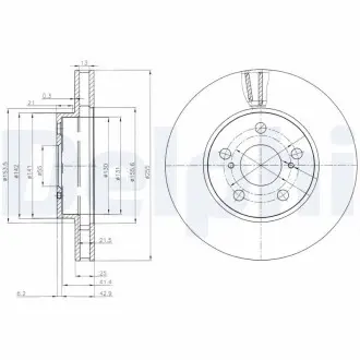 BG3850 Гальмівний диск DELPHI підбір по vin на Brocar