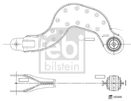 185909 Важіль підвіски,задня вісь FEBI BILSTEIN підбір по vin на Brocar