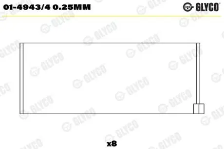 0149434025MM Вкладиші GLYCO подбор по vin на Brocar