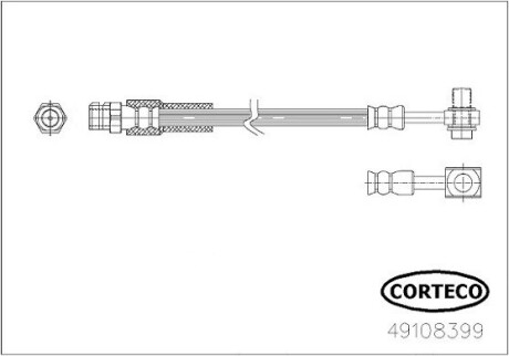 49108399 Гальмівний шланг CORTECO підбір по vin на Brocar