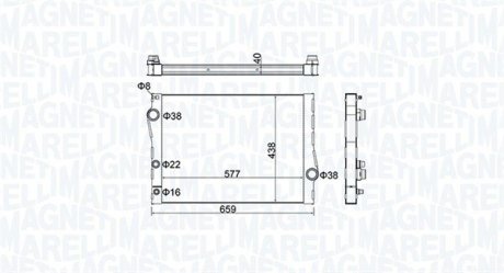 BM1635 Радіатор охолоджування MAGNETI MARELLI підбір по vin на Brocar