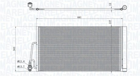 BC861 Конденсер кондиціонера MAGNETI MARELLI підбір по vin на Brocar