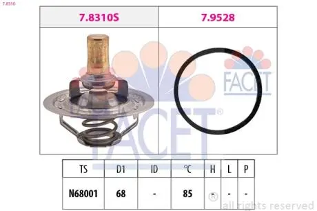 78310 Термостат FACET підбір по vin на Brocar