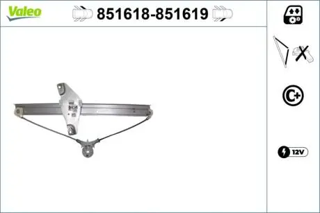 851618 Склопідйомник VALEO підбір по vin на Brocar