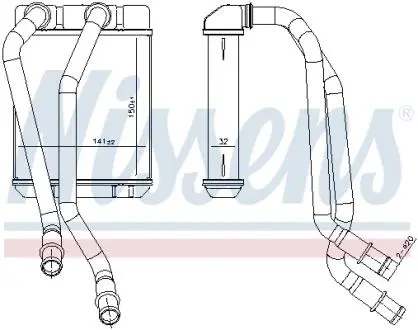707303 Радіатор опалювача салону NISSENS подбор по vin на Brocar