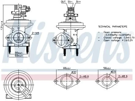 98480 Клапан EGR NISSENS подбор по vin на Brocar