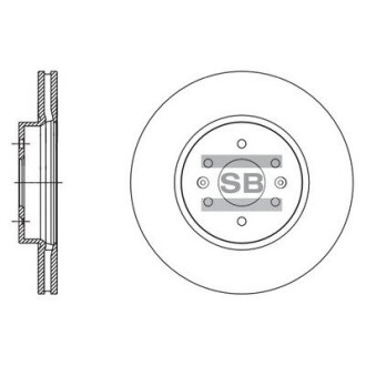 SD2057 Гальмівний диск Hi-Q (SANGSIN) подбор по vin на Brocar