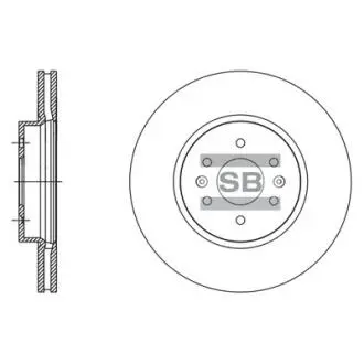 SD2057 Гальмівний диск Hi-Q (SANGSIN) подбор по vin на Brocar