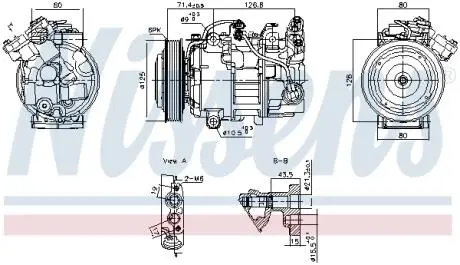 891043 Компресор кондиціонера RENAULT GRAND SCENIC/ MEGANE (2016) (Nissens) NISSENS підбір по vin на Brocar