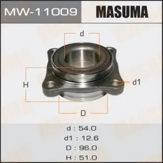 MW11009 Маточина колеса (MW-11009) MASUMA MASUMA підбір по vin на Brocar