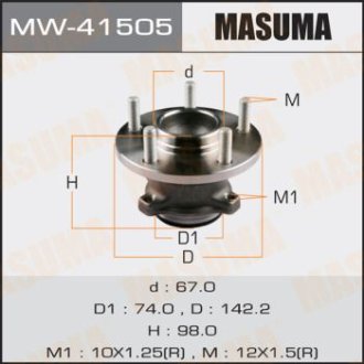 MW41505 Маточина колеса (MW-41505) MASUMA MASUMA підбір по vin на Brocar