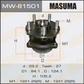 MW81501 Ступица колеса задн FORESTER/ S12 (with ABS) MASUMA подбор по vin на Brocar