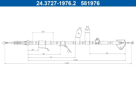 24372719762 Трос ручного гальма ATE подбор по vin на Brocar