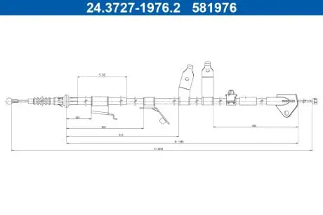 24372719762 Трос ручного гальма ATE підбір по vin на Brocar