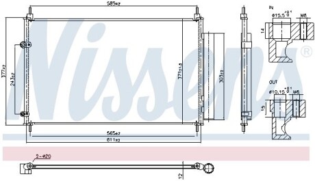 940953 Радіатор кондиціонера NISSENS подбор по vin на Brocar