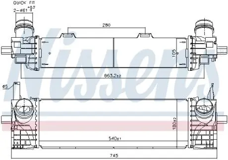 961338 Інтеркулер NISSENS підбір по vin на Brocar