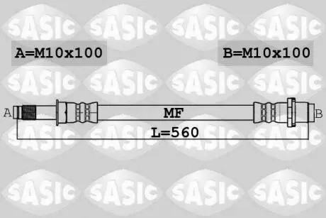 6606241 Гальмівний шланг SASIC підбір по vin на Brocar