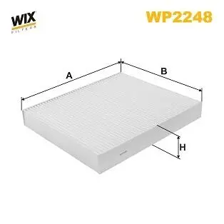 WP2248 Фільтр салону WIX FILTERS підбір по vin на Brocar