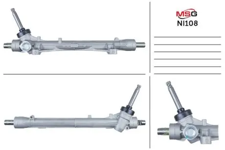 NI108 Рульова рейка без ГПК нова Nissan NV200 10- MSG підбір по vin на Brocar