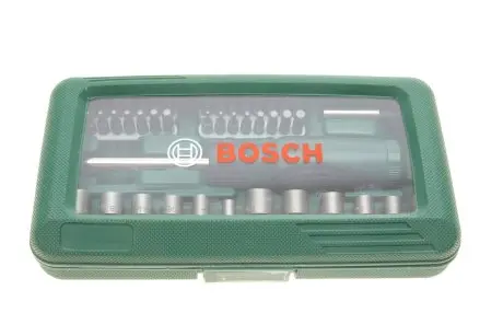 2607019504 Тріскачка + набір бит + головки + подовжувач + кейс 46шт. BOSCH підбір по vin на Brocar