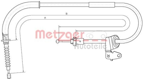 104302 Трос ручного тормоза METZGER підбір по vin на Brocar