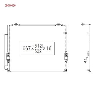 CD010850 Радіатор кондиціонера KOYO подбор по vin на Brocar