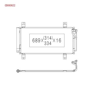 CD060622 Радиатор, охлаждения дивгателя KOYO подбор по vin на Brocar