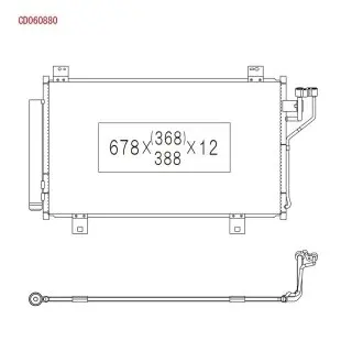 CD060880 Радіатор кондиціонера KOYO підбір по vin на Brocar