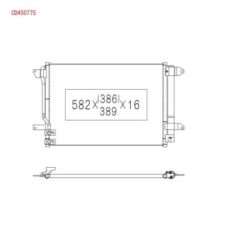 CD450775 Радіатор кондиціонера KOYO подбор по vin на Brocar