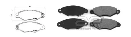 71125CAP Тормозные колодки дисковые перед. PSA 206/306/Xsara/Renault Kangoo 05.93- APLUS подбор по vin на Brocar