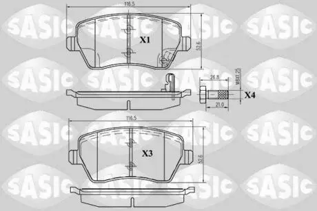 6214011 Колодки тормозные SASIC підбір по vin на Brocar