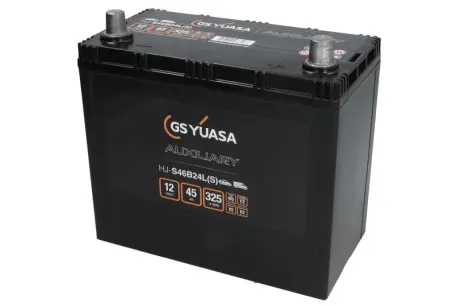 HJS46B24L Акумулятор YUASA 12В 45Ah/325А Auxilliary, Backup & Specialist R+ YUASA підбір по vin на Brocar