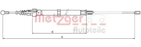 107505 Трос ручного тормоза METZGER подбор по vin на Brocar