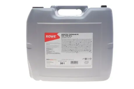25066020099 Олива трансмісійна HIGHTEC TOPGEAR FE SAE 75W-80 S (20 L) ROWE подбор по vin на Brocar