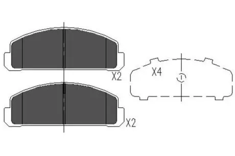 KBP4515 Гальмівні колодки дискові mazda 323/323 estate/wagon KAVO подбор по vin на Brocar