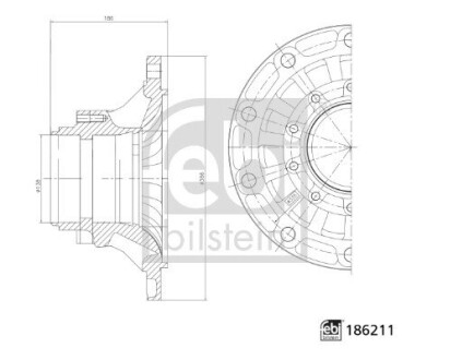 186211 Ступиця FEBI BILSTEIN подбор по vin на Brocar