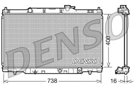 DRM40011 Радиатор, охлаждения дивгателя DENSO підбір по vin на Brocar