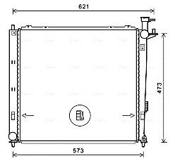KAA2272 Радіатор, Система охолодження двигуна AVA COOLING підбір по vin на Brocar