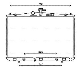 TO2675 Радіатор, Система охолодження двигуна AVA COOLING підбір по vin на Brocar